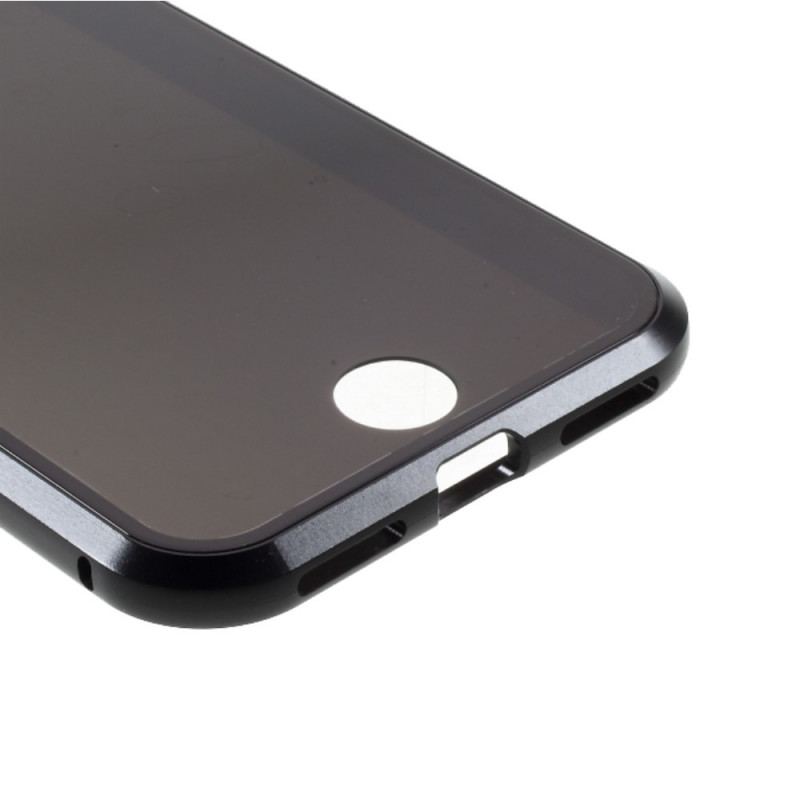 Mobilcover iPhone SE 3 / SE 2 / 8 / 7 For- Og Bagside Hærdet Glas Og Metal