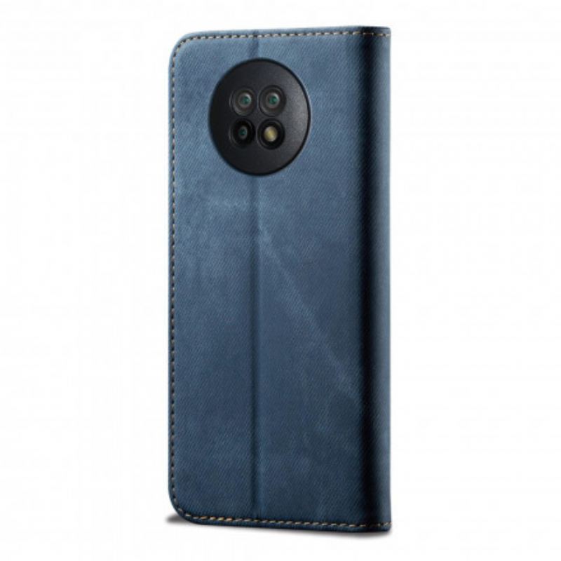 Cover Xiaomi Redmi Note 9 5G Flip Cover Denim Stof