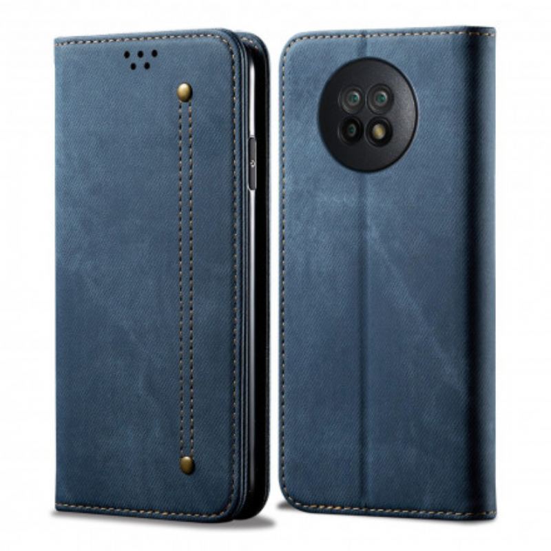 Cover Xiaomi Redmi Note 9 5G Flip Cover Denim Stof