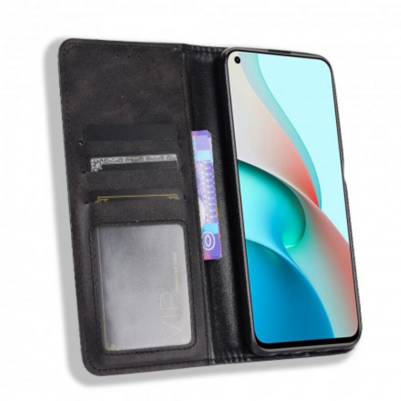 Cover Xiaomi Redmi Note 9 5G Flip Cover Stiliseret Lædereffekt