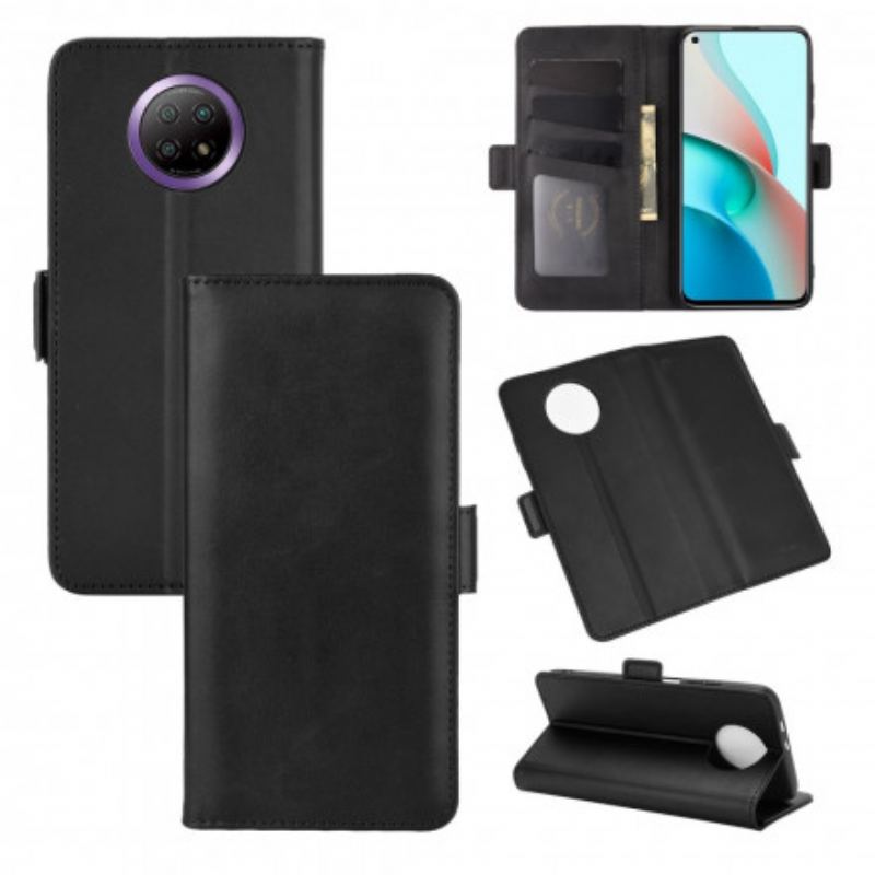 Flip Cover Xiaomi Redmi Note 9 5G Læder Cover Dobbelt Klap