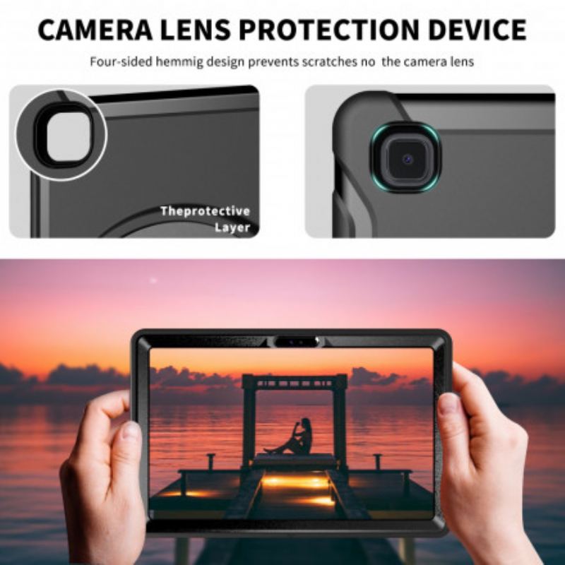 Cover Samsung Galaxy Tab A7 (2020) Beskyttelsessæt Tredobbelt Beskyttelse Med Rem Og Holder