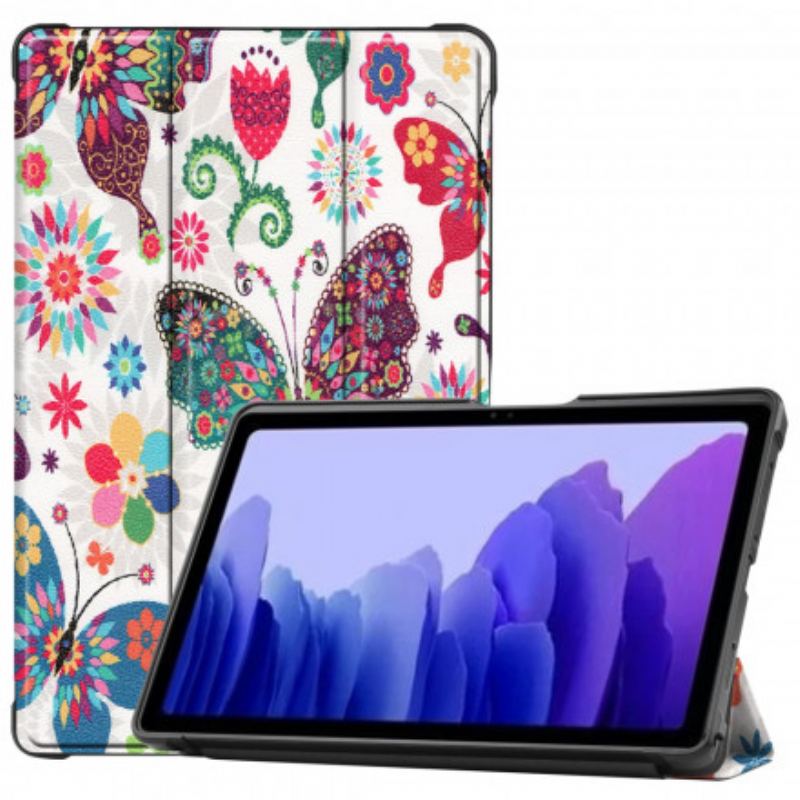 Cover Samsung Galaxy Tab A7 (2020) Forbedrede Sommerfugle Og Blomster