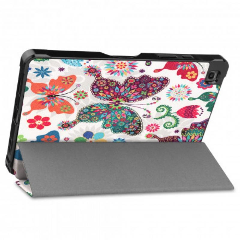 Cover Samsung Galaxy Tab A7 (2020) Forbedrede Sommerfugle Og Blomster