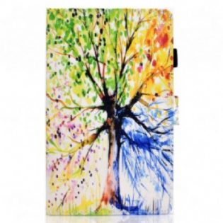 Flip Cover Samsung Galaxy Tab A7 (2020) Akvarel Træ