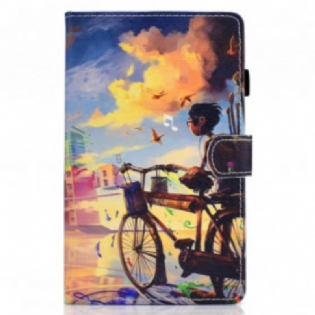 Flip Cover Samsung Galaxy Tab A7 (2020) Cykel Kunst