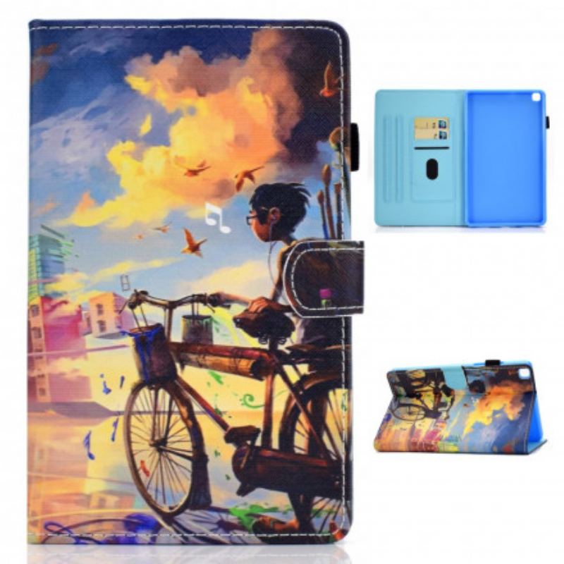 Flip Cover Samsung Galaxy Tab A7 (2020) Cykel Kunst