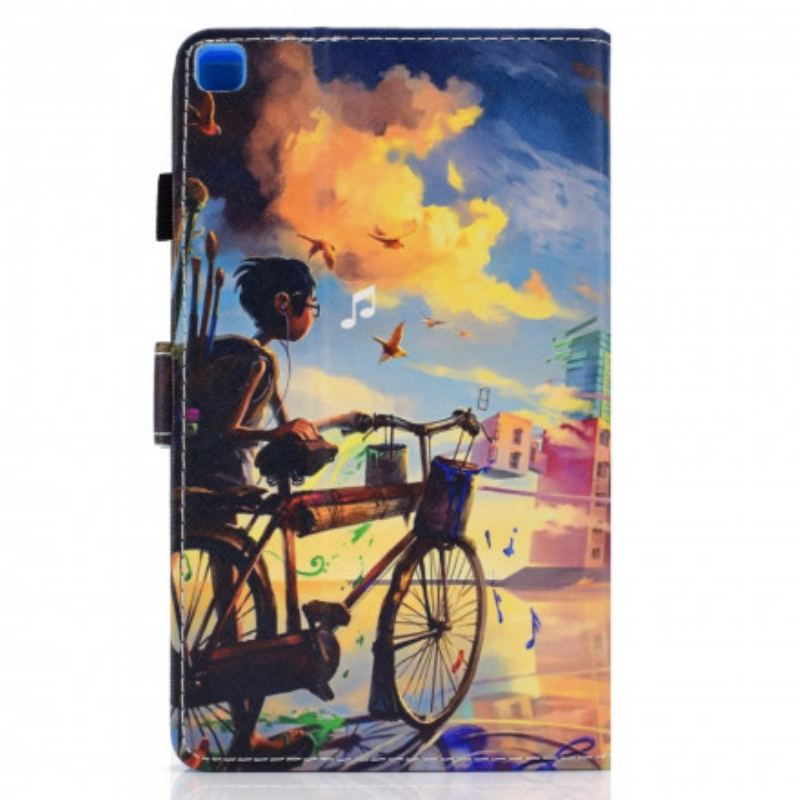 Flip Cover Samsung Galaxy Tab A7 (2020) Cykel Kunst