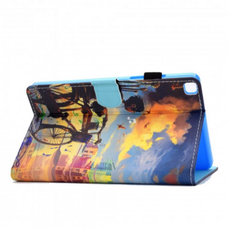 Flip Cover Samsung Galaxy Tab A7 (2020) Cykel Kunst