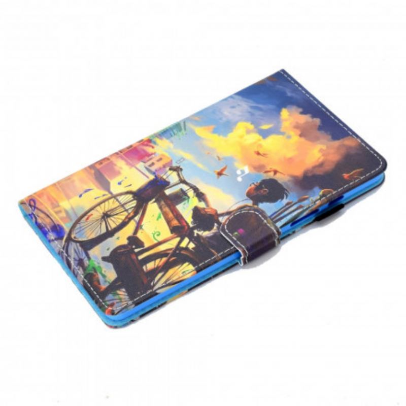 Flip Cover Samsung Galaxy Tab A7 (2020) Cykel Kunst