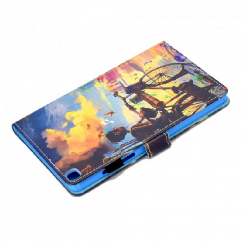 Flip Cover Samsung Galaxy Tab A7 (2020) Cykel Kunst