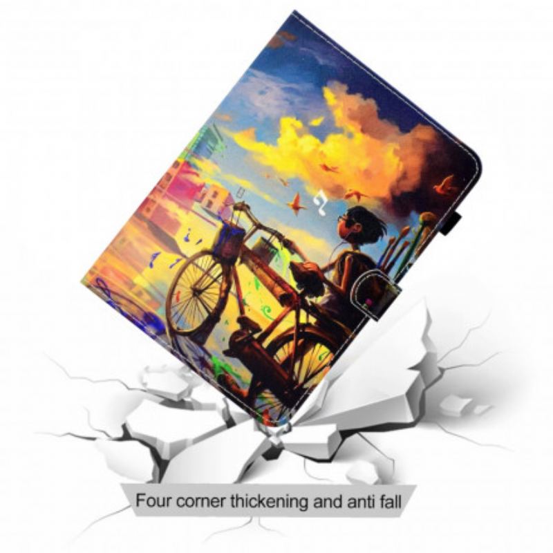 Flip Cover Samsung Galaxy Tab A7 (2020) Cykel Kunst