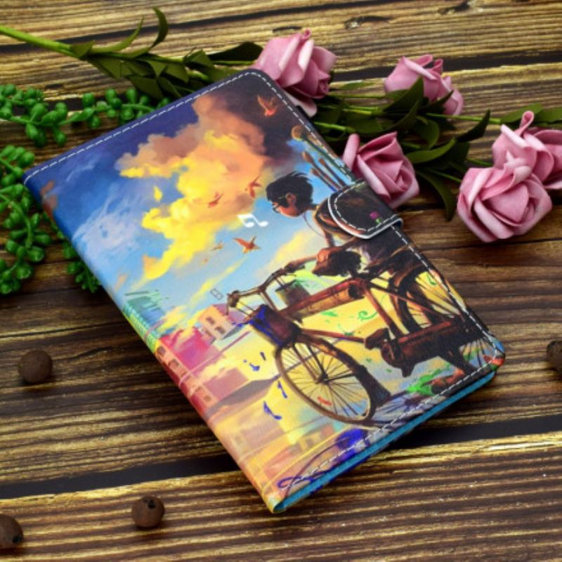 Flip Cover Samsung Galaxy Tab A7 (2020) Cykel Kunst