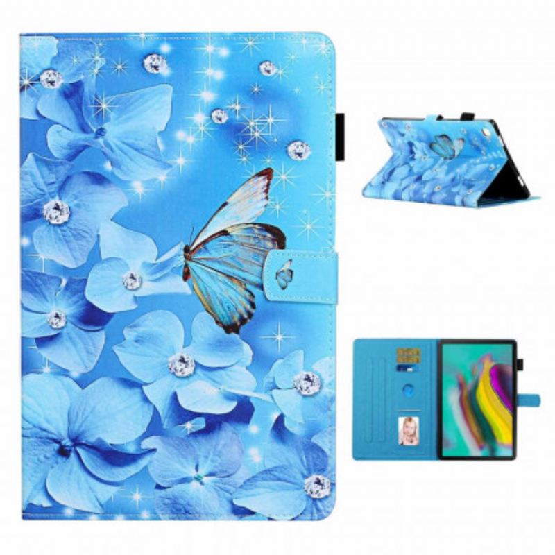 Flip Cover Samsung Galaxy Tab A7 (2020) Diamantsommerfugle