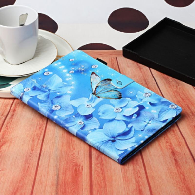 Flip Cover Samsung Galaxy Tab A7 (2020) Diamantsommerfugle