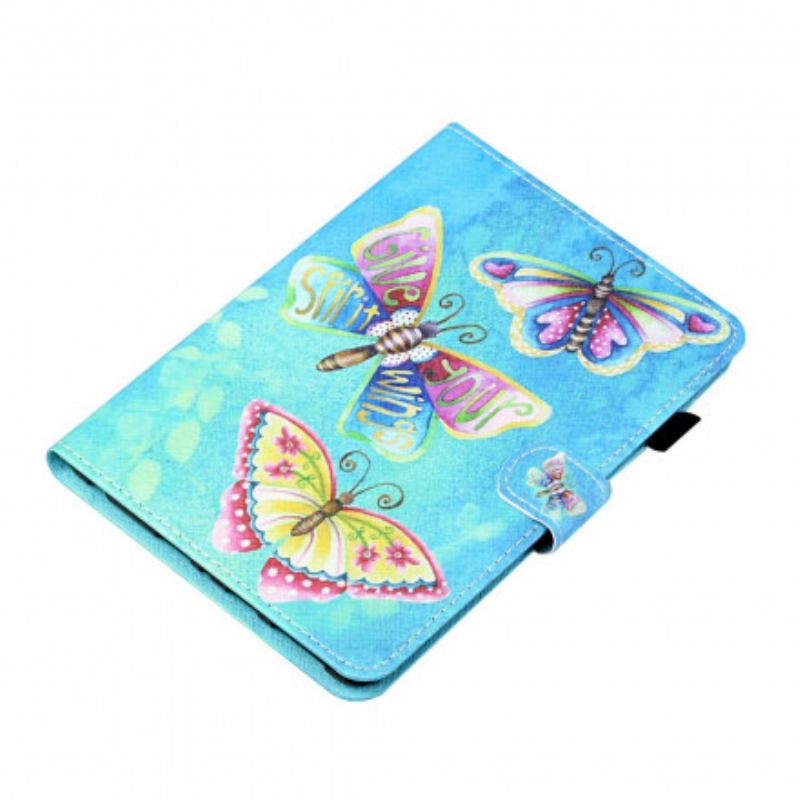 Flip Cover Samsung Galaxy Tab A7 (2020) Flerfarvede Sommerfugle