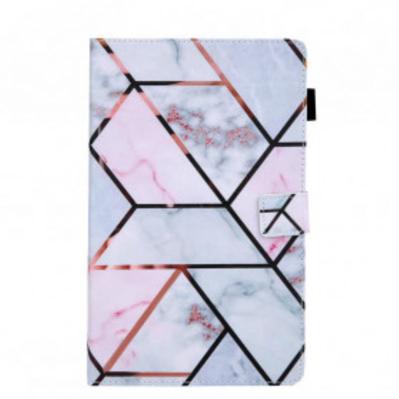 Flip Cover Samsung Galaxy Tab A7 (2020) Geometrisk Marmor