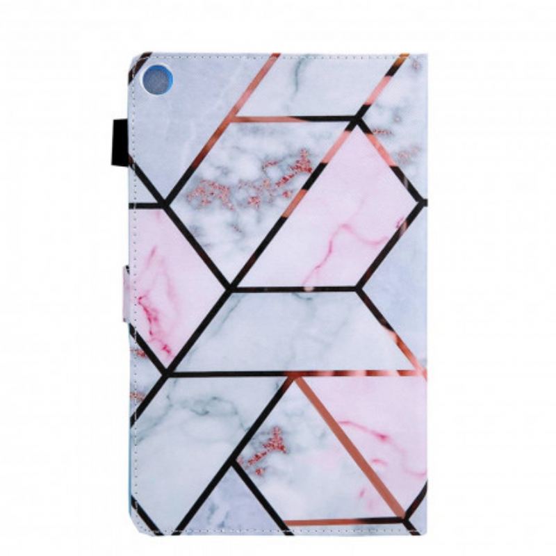 Flip Cover Samsung Galaxy Tab A7 (2020) Geometrisk Marmor