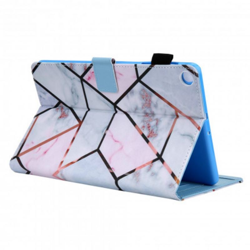 Flip Cover Samsung Galaxy Tab A7 (2020) Geometrisk Marmor