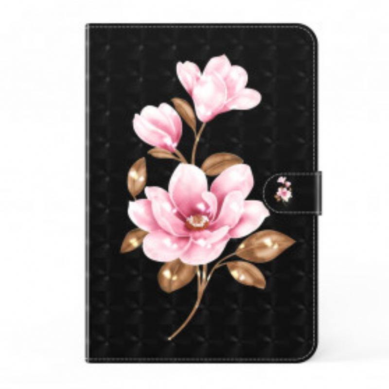 Flip Cover Samsung Galaxy Tab A7 (2020) Lyse Plet Pink Blomster