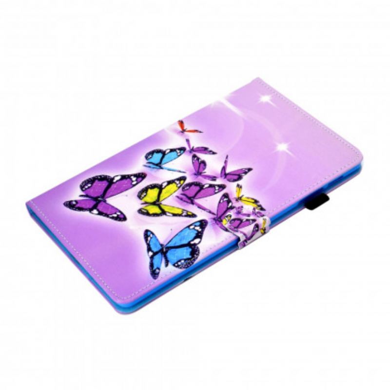 Flip Cover Samsung Galaxy Tab A7 (2020) Malede Sommerfugle