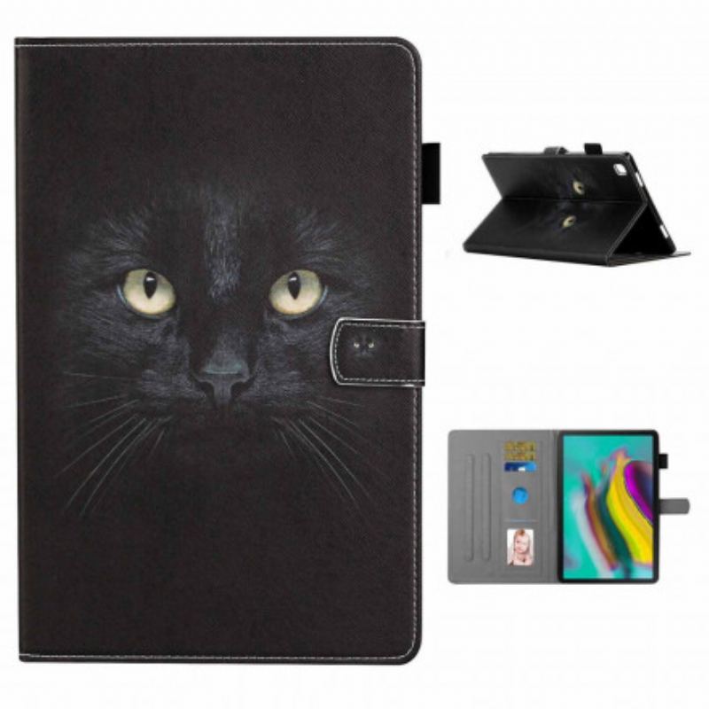 Flip Cover Samsung Galaxy Tab A7 (2020) Sorte Katteøjne