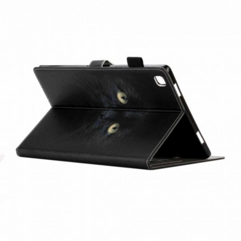 Flip Cover Samsung Galaxy Tab A7 (2020) Sorte Katteøjne