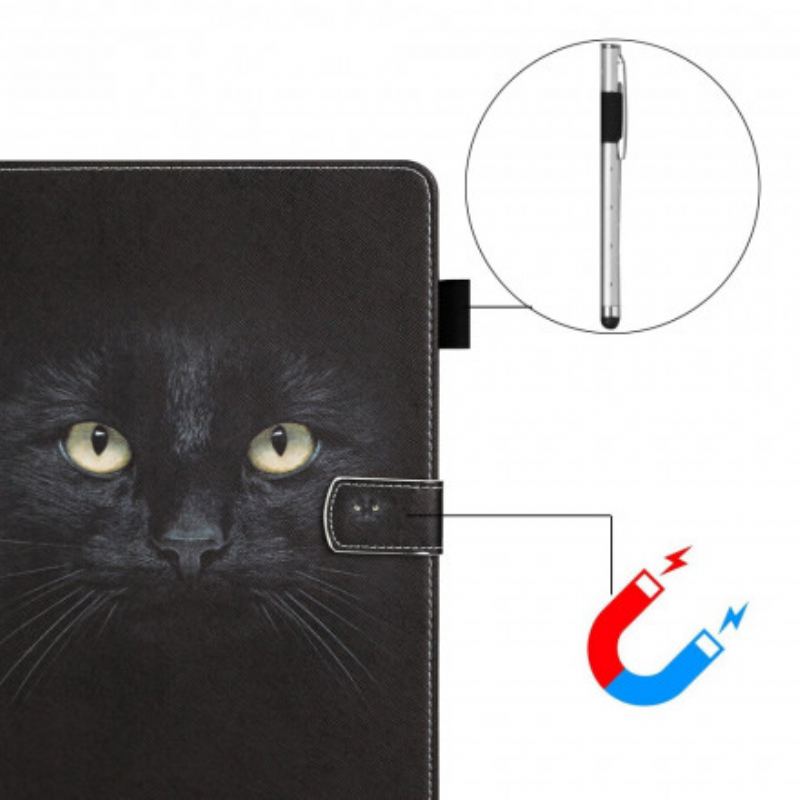 Flip Cover Samsung Galaxy Tab A7 (2020) Sorte Katteøjne