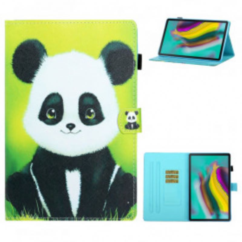 Læder Cover Samsung Galaxy Tab A7 (2020) Sød Panda