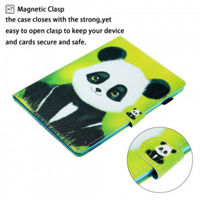 Læder Cover Samsung Galaxy Tab A7 (2020) Sød Panda