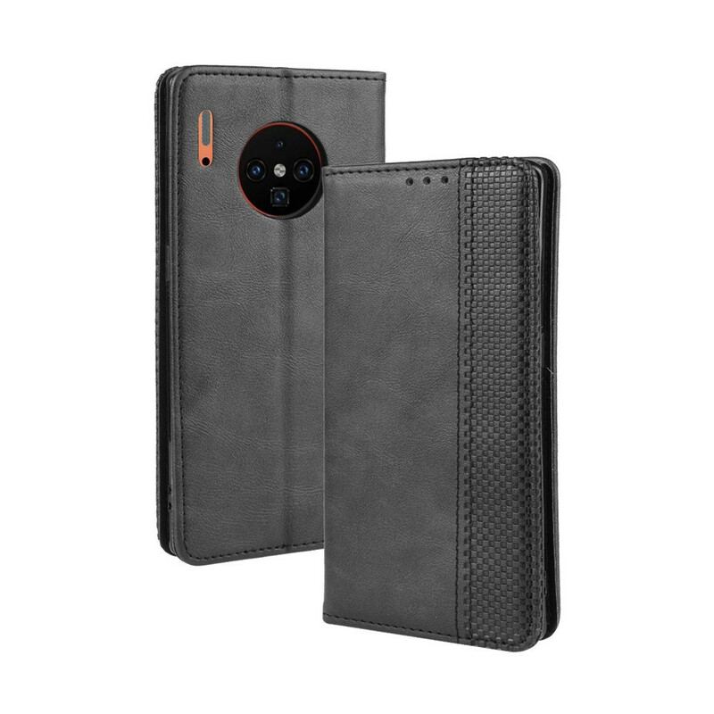 Cover Huawei Mate 30 Pro Flip Cover Stiliseret Vintage Lædereffekt