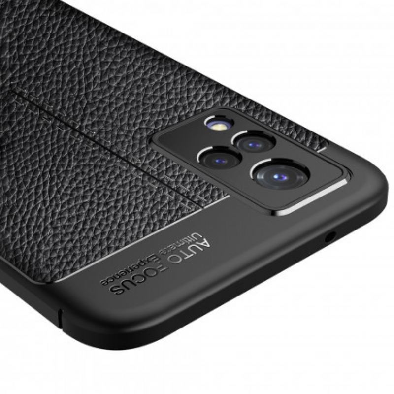 Cover Vivo V21 5G Dobbelt Linje Litchi Læder Effekt