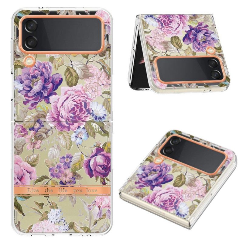 Cover Samsung Galaxy Z Flip 4 Flip Cover Blomstret