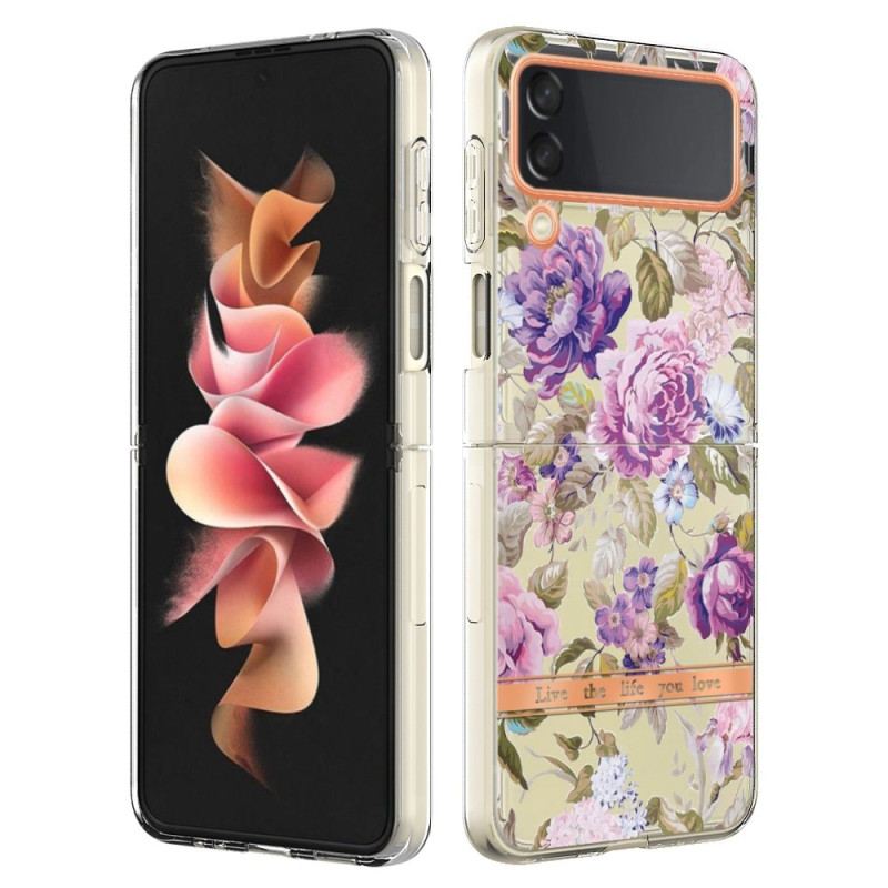 Cover Samsung Galaxy Z Flip 4 Flip Cover Blomstret