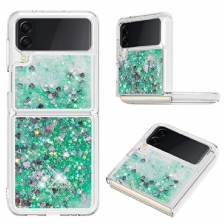 Cover Samsung Galaxy Z Flip 4 Flip Cover Farverige Pailletter