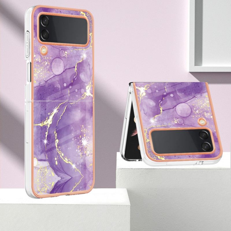 Cover Samsung Galaxy Z Flip 4 Flip Cover Farvet Marmor