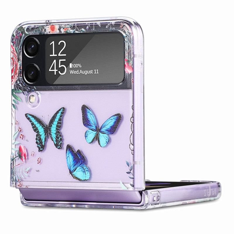 Cover Samsung Galaxy Z Flip 4 Flip Cover Flere Sommerfugle