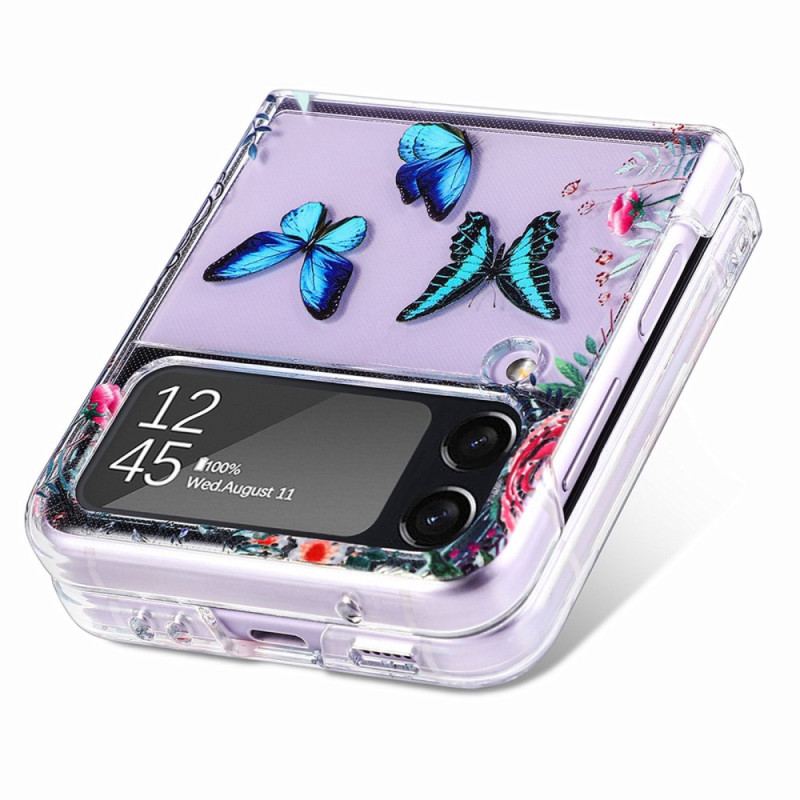 Cover Samsung Galaxy Z Flip 4 Flip Cover Flere Sommerfugle