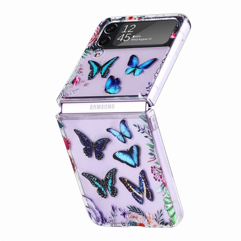 Cover Samsung Galaxy Z Flip 4 Flip Cover Flere Sommerfugle