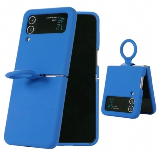 Cover Samsung Galaxy Z Flip 4 Flip Cover Flydende Silikone Med Ring