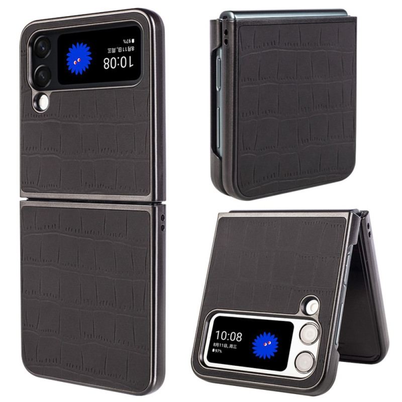 Cover Samsung Galaxy Z Flip 4 Flip Cover Krokodillehudstil