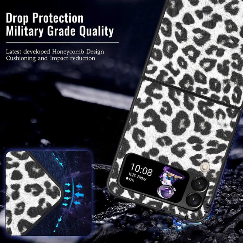 Cover Samsung Galaxy Z Flip 4 Flip Cover Leopard