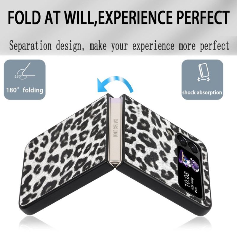 Cover Samsung Galaxy Z Flip 4 Flip Cover Leopard