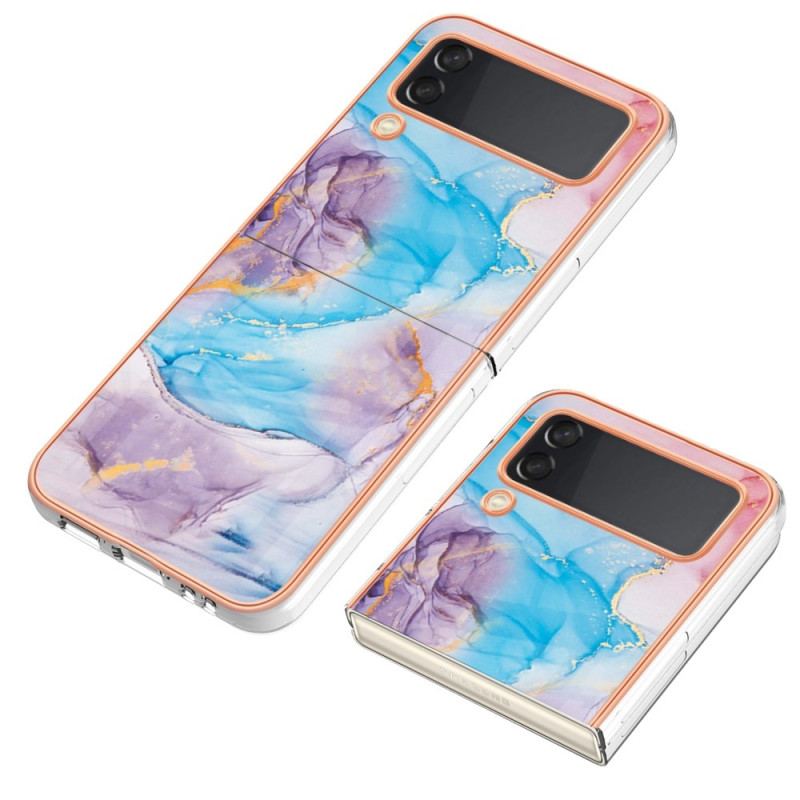 Cover Samsung Galaxy Z Flip 4 Flip Cover Marmor Design