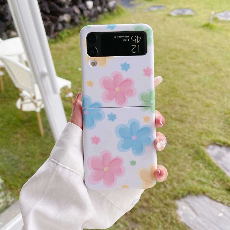 Cover Samsung Galaxy Z Flip 4 Flip Cover Smukke Blomster