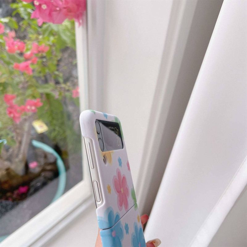 Cover Samsung Galaxy Z Flip 4 Flip Cover Smukke Blomster