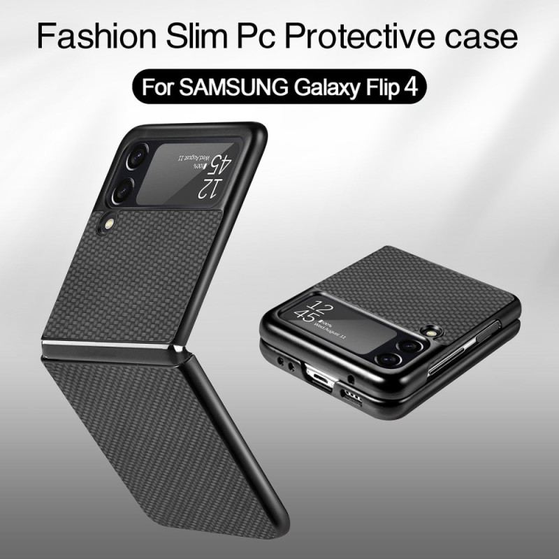 Cover Samsung Galaxy Z Flip 4 Flip Cover Tekstureret Kulfiber