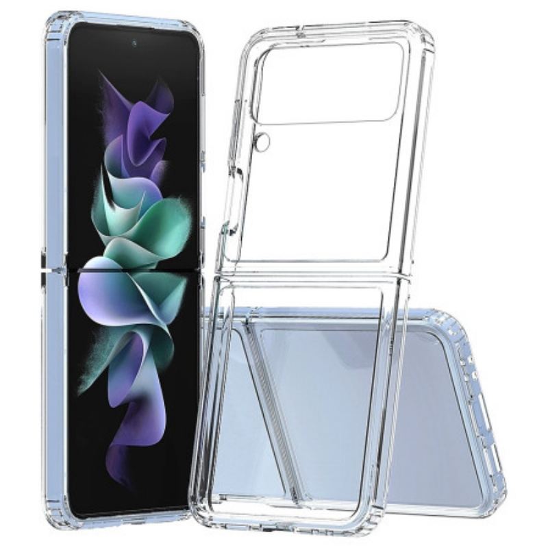 Cover Samsung Galaxy Z Flip 4 Flip Cover Transparent Forstærket Kontur