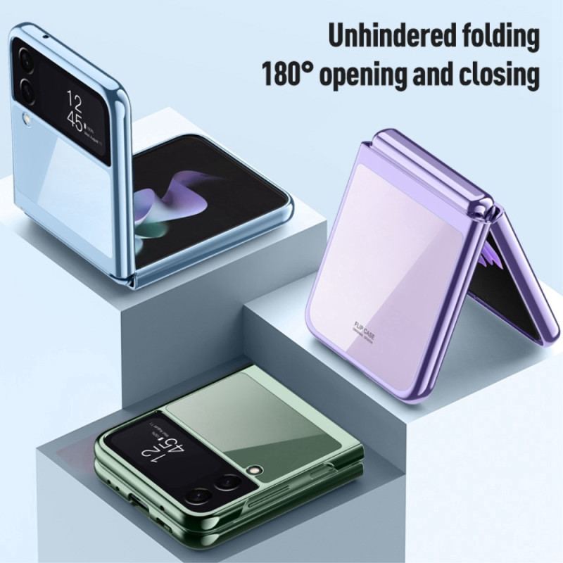 Cover Samsung Galaxy Z Flip 4 Flip Cover Transparent Kontur Metallisk