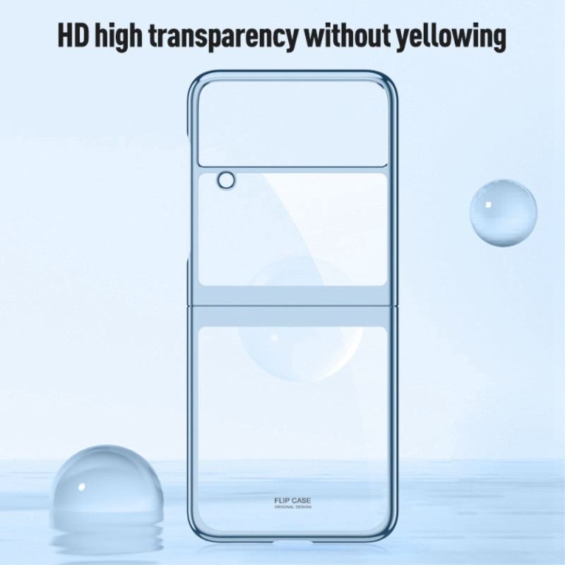 Cover Samsung Galaxy Z Flip 4 Flip Cover Transparent Kontur Metallisk
